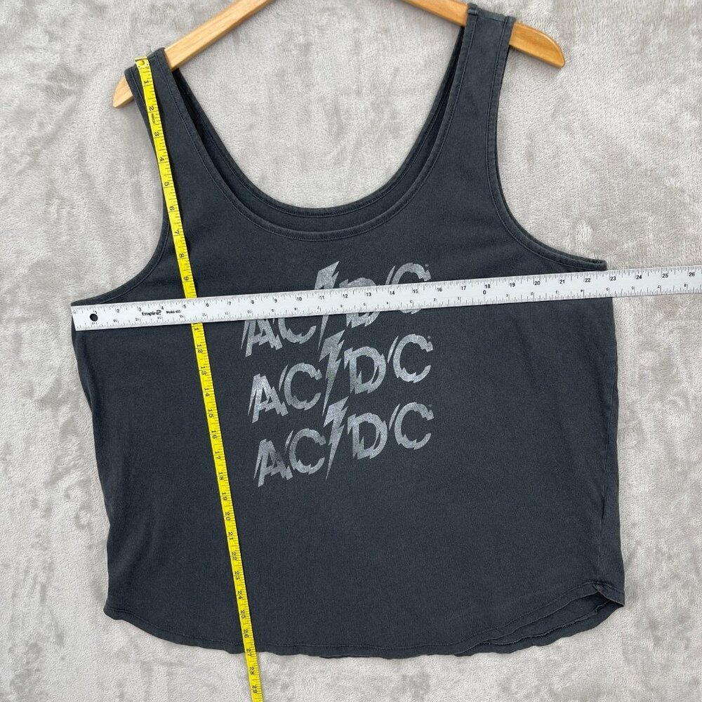 AC/DC x Lucky Brand Gray Retro Graphic Tank Top 100% Cotton Rock Metal - Picture 5 of 5